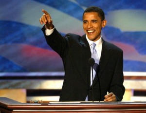 Barack Obama speaks at the Democratic National Convention. (Photo courtesy of www.barack-obama.tv)